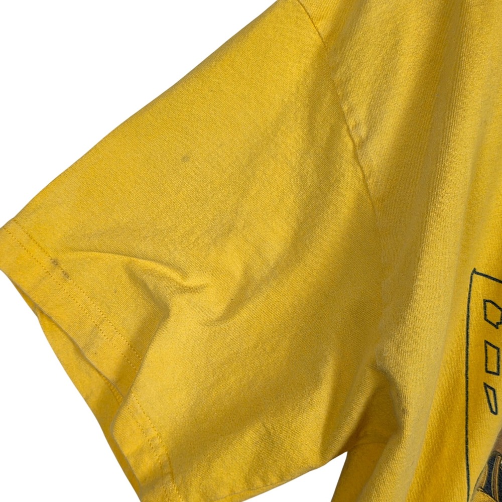 VTG TND Tornado Activewear Mens T Shirt XL Yellow Hip Hop Graphic 2000s Y2K Rare - Picture 9 of 16